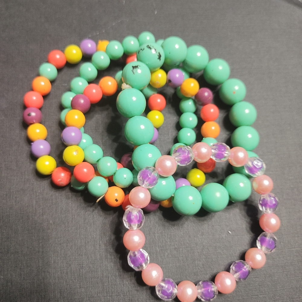 Child's beaded bracelets